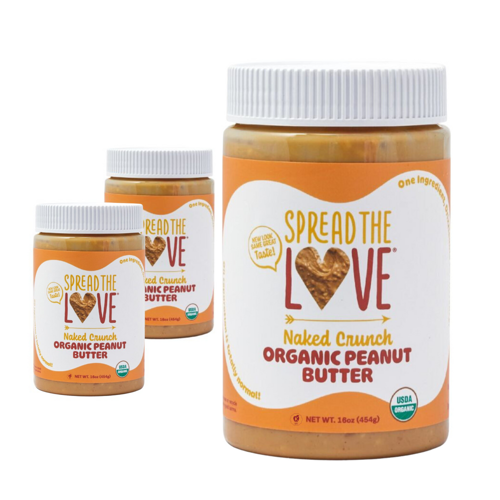 NAKED CRUNCH Organic Peanut Butter-Nut butters-Spread The Love-3-pack-Spread The Love Foods