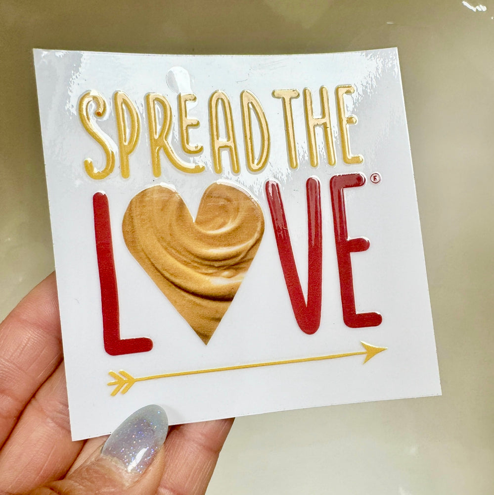 Spread The Love Transfer Sticker close up