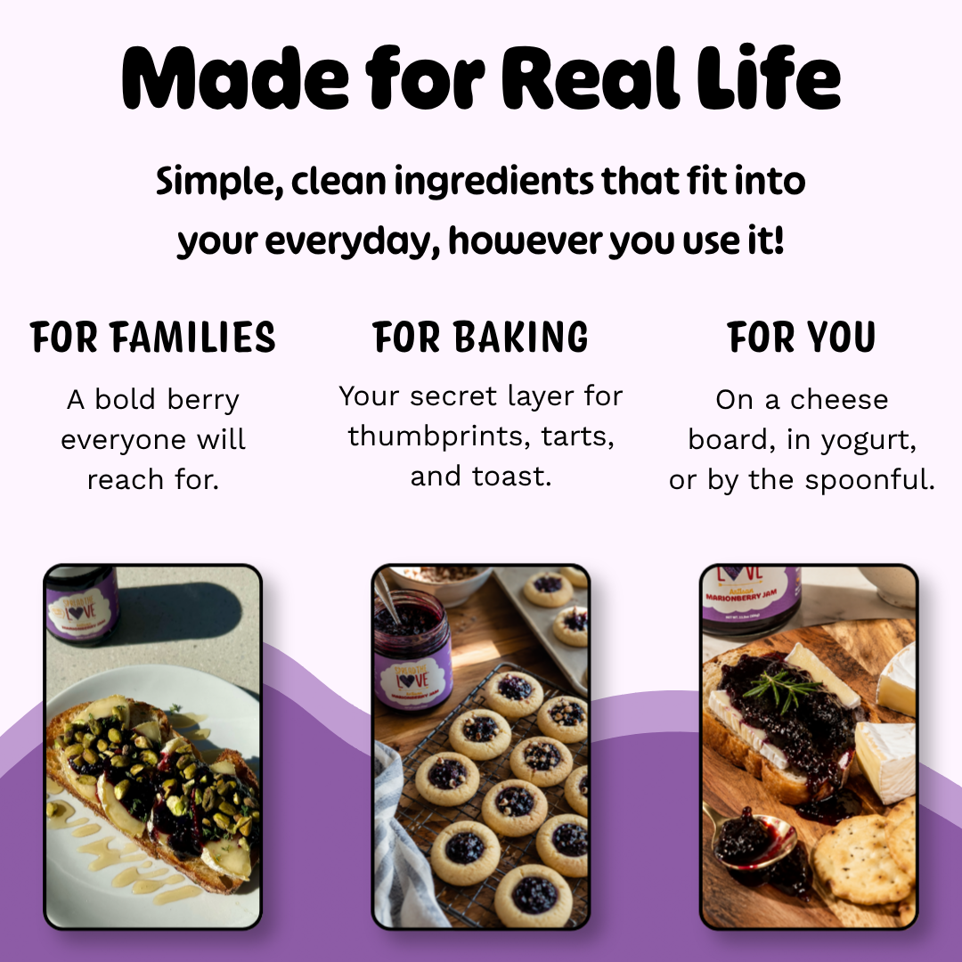 Spread The Love® ARTISAN Marionberry Jam – Spread The Love Foods
