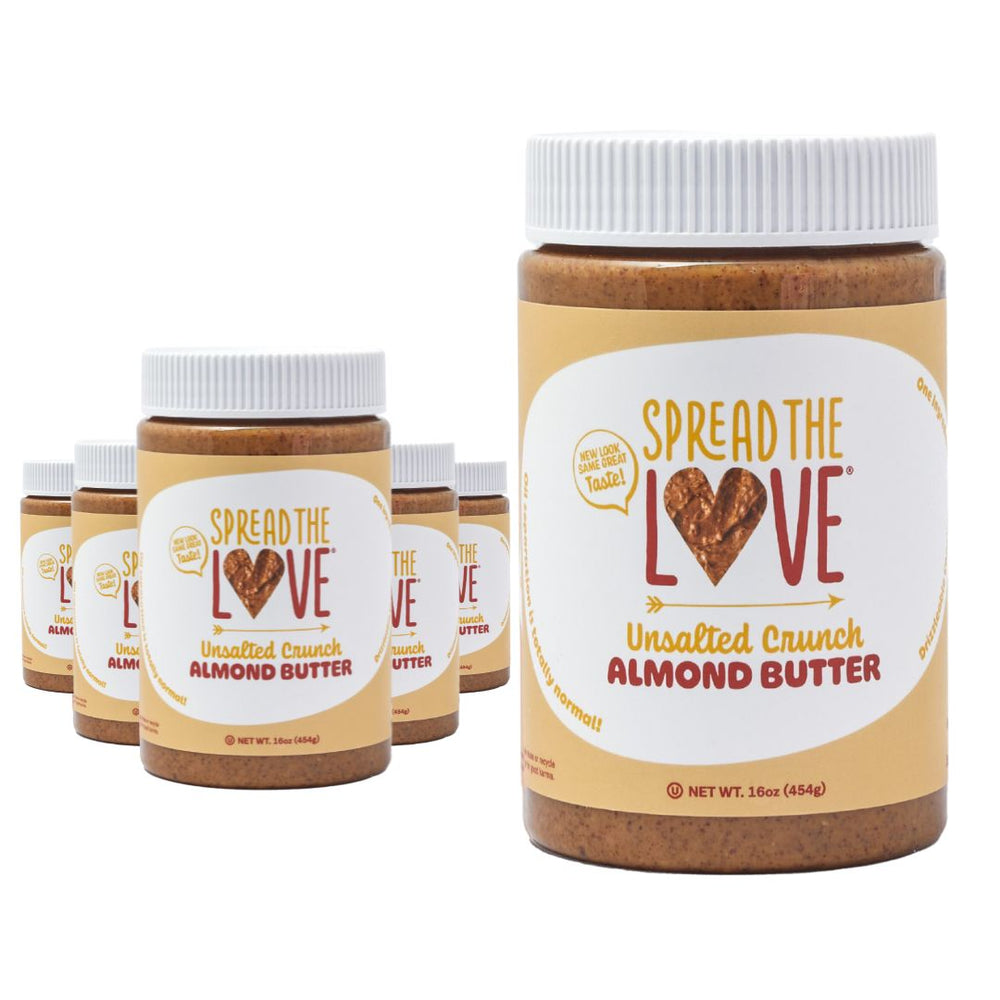 Spread The Love Unsalted Crunch Almond Butter 6-Pack