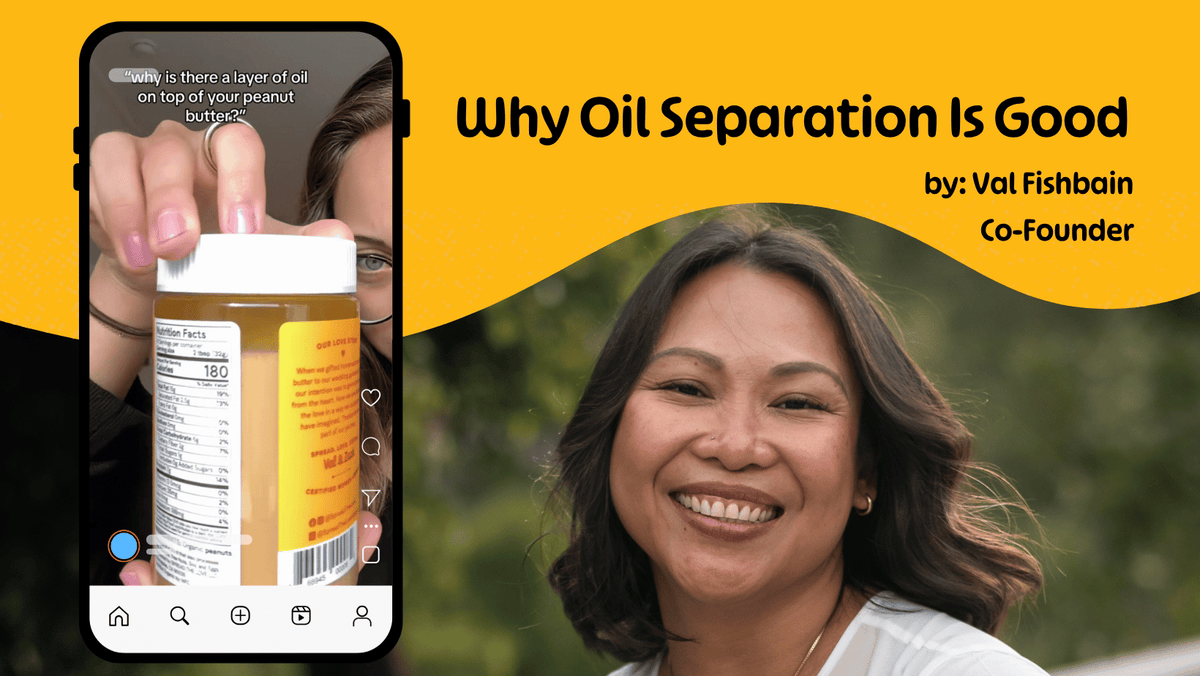 Val photo and Jar of PB with Oil on top