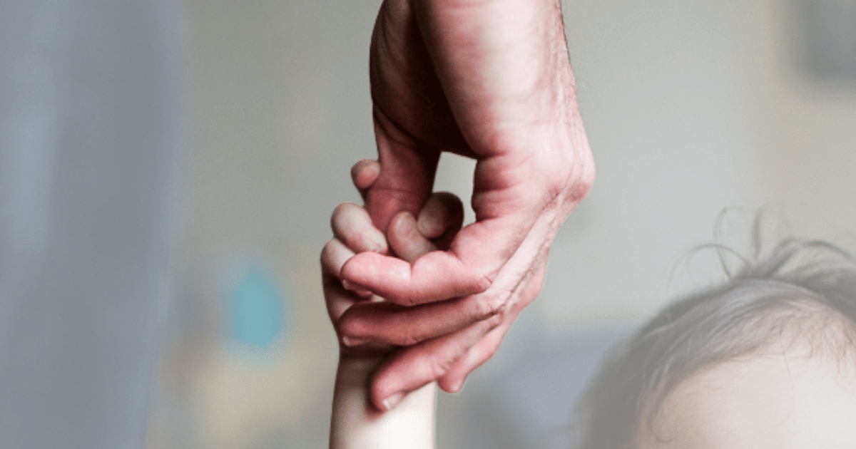 Father and daughter hands