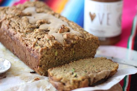 Loaf of Zucchini Almond Butter Bread