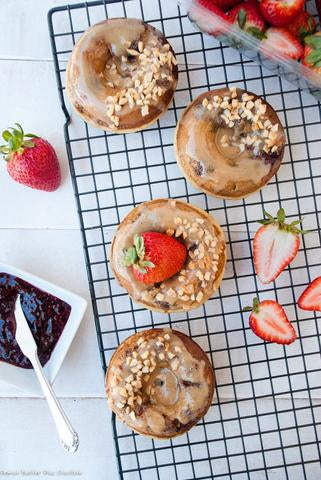Peanut Butter and Jelly Baked Donuts