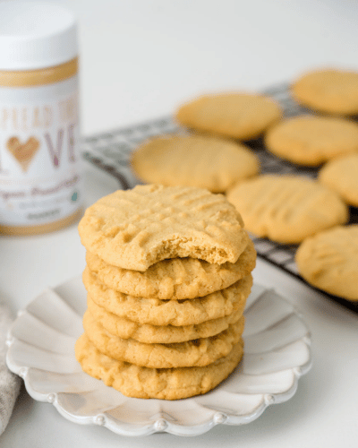 Stack of Peanut Butter Cookies