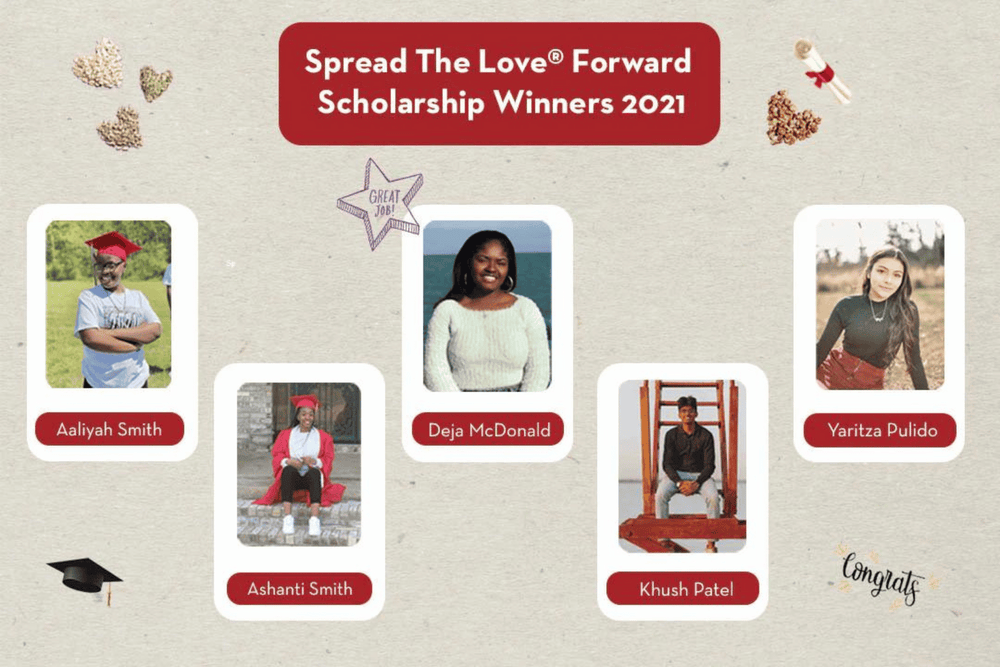 2021 Spread The Love Forward Scholarship winners announcement