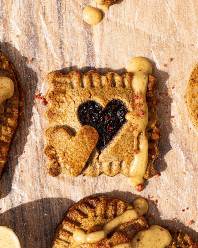 Two PB&J Heart Pies