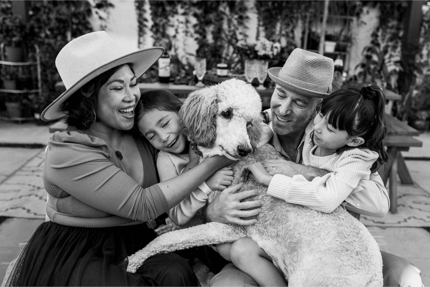 Fishbain Family with their dog Disco