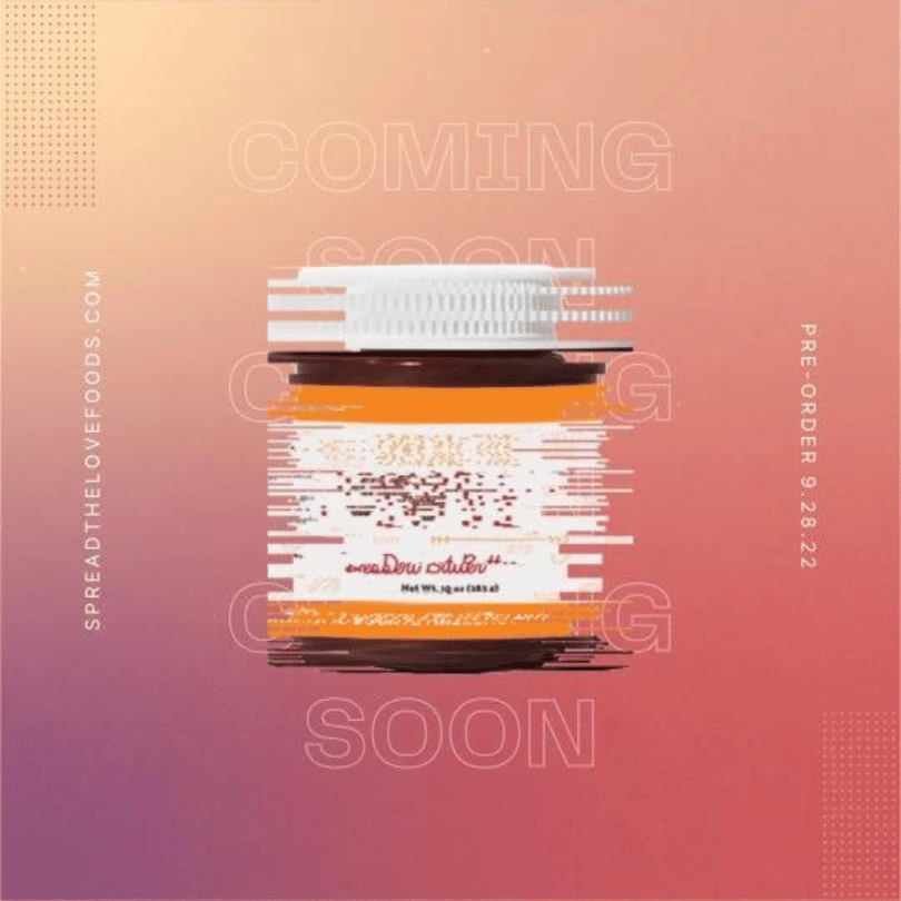 Blurred/glitched image of new jar with "Coming Soon" written behind the jar