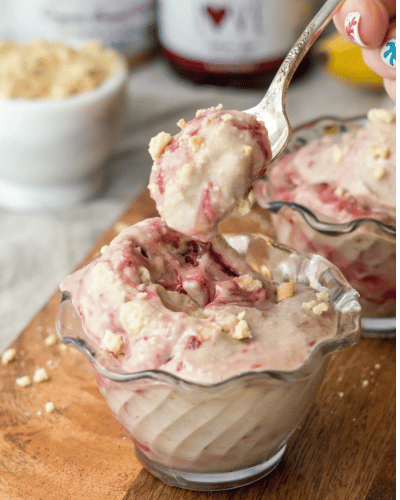 Bowl of PB&J Ice Cream