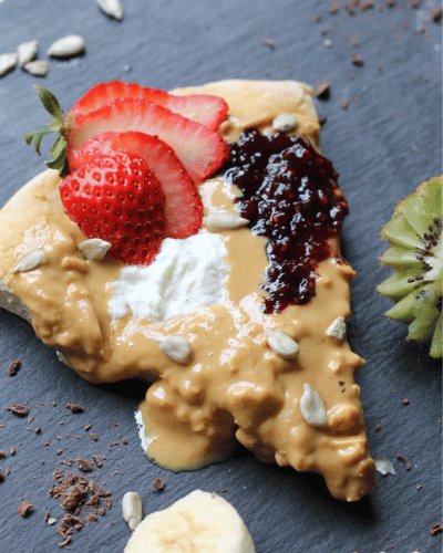 PB&J Pizza Topped with Fruit