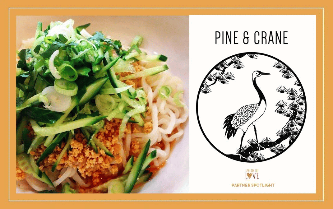 Noodle dish from Pine & Crane, partner spotlight feature.