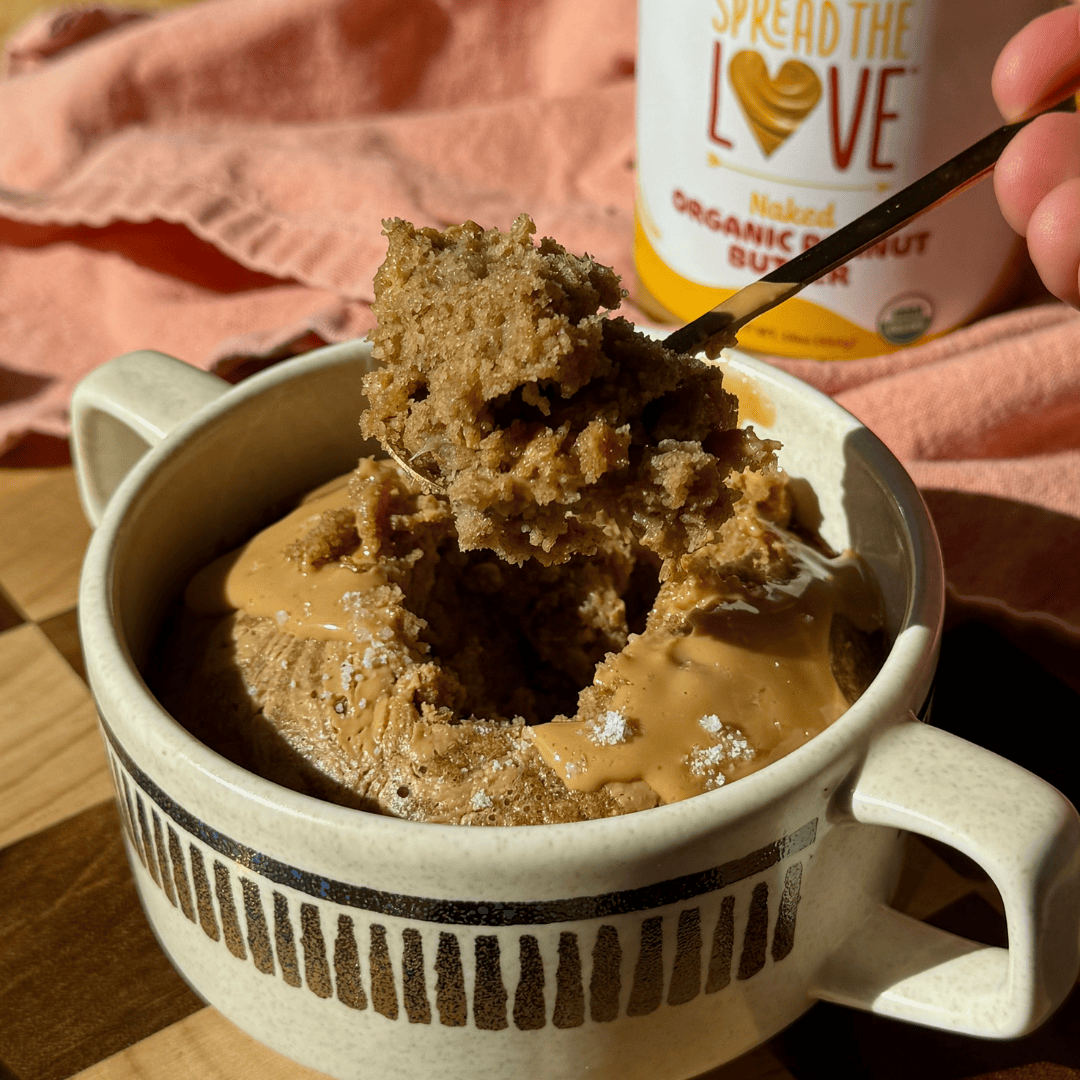 healthy peanut butter banana bread for one