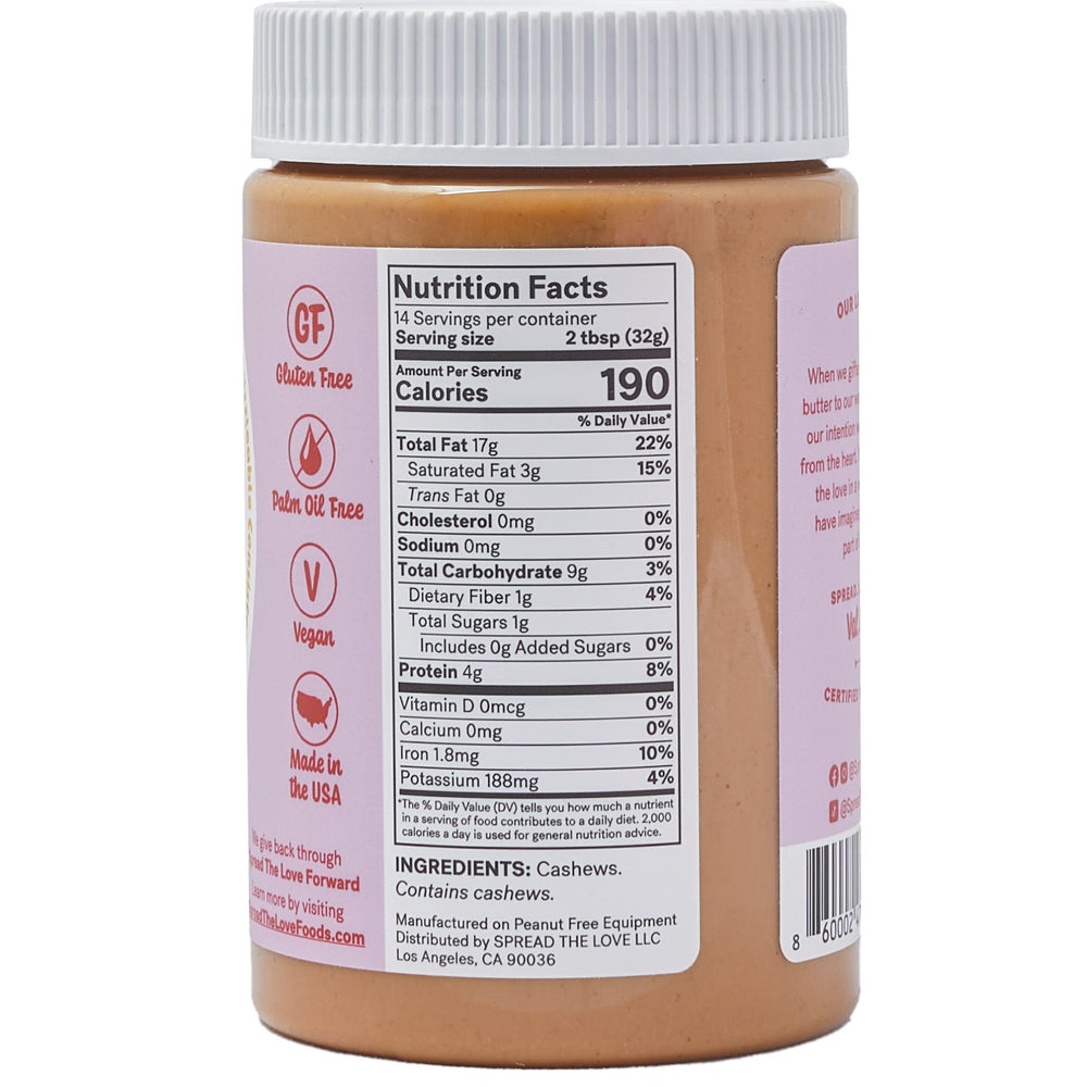 
                  
                    Load image into Gallery viewer, BASIC Cashew Butter Nutrition Facts
                  
                
