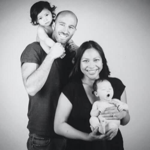 Zach and Val with their daughters 