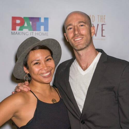Zach and Val Fishbain at Spread The Love Forward Fundraiser benefiting the homeless 
