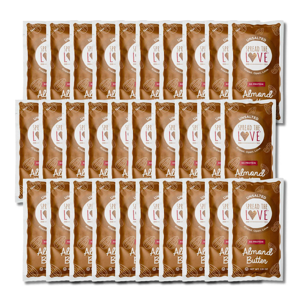 
                  
                    Load image into Gallery viewer, UNSALTED Almond Butter Single-Serve Packets (30-Pack)-Spread The Love Foods-Spread The Love Foods
                  
                