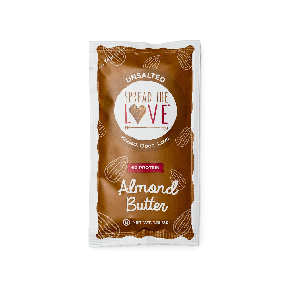 UNSALTED Almond Butter Single-Serve Packets (30-Pack)-Spread The Love Foods-Spread The Love Foods