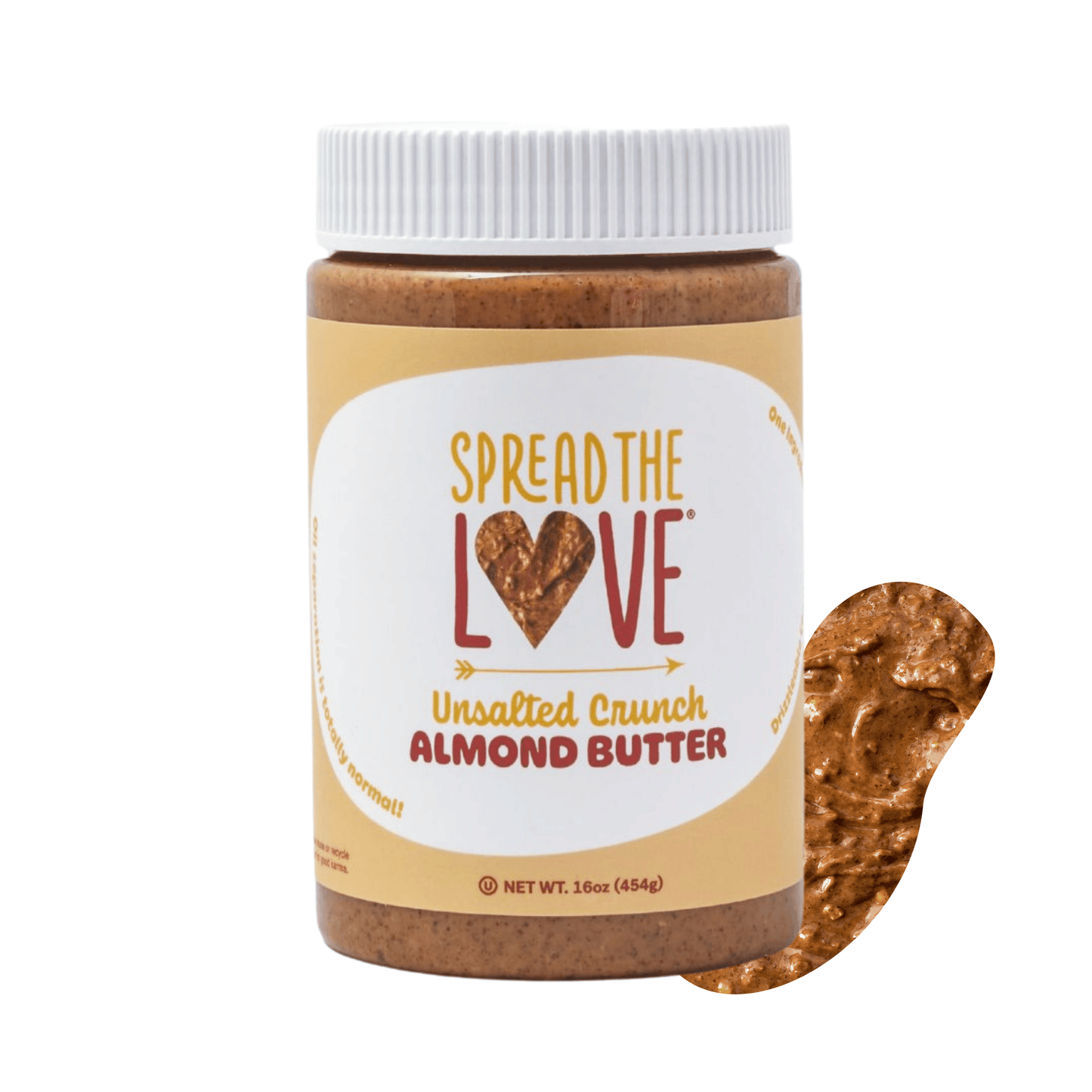 UNSALTED CRUNCH Almond Butter-Nut butters-Spread The Love Foods-1-pack-Spread The Love Foods
