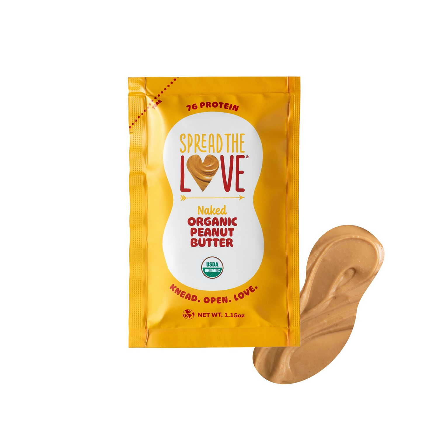 NAKED Organic Peanut Butter Single Serve Packets-Nut butters-Spread The Love Foods-10-Pack-Spread The Love Foods