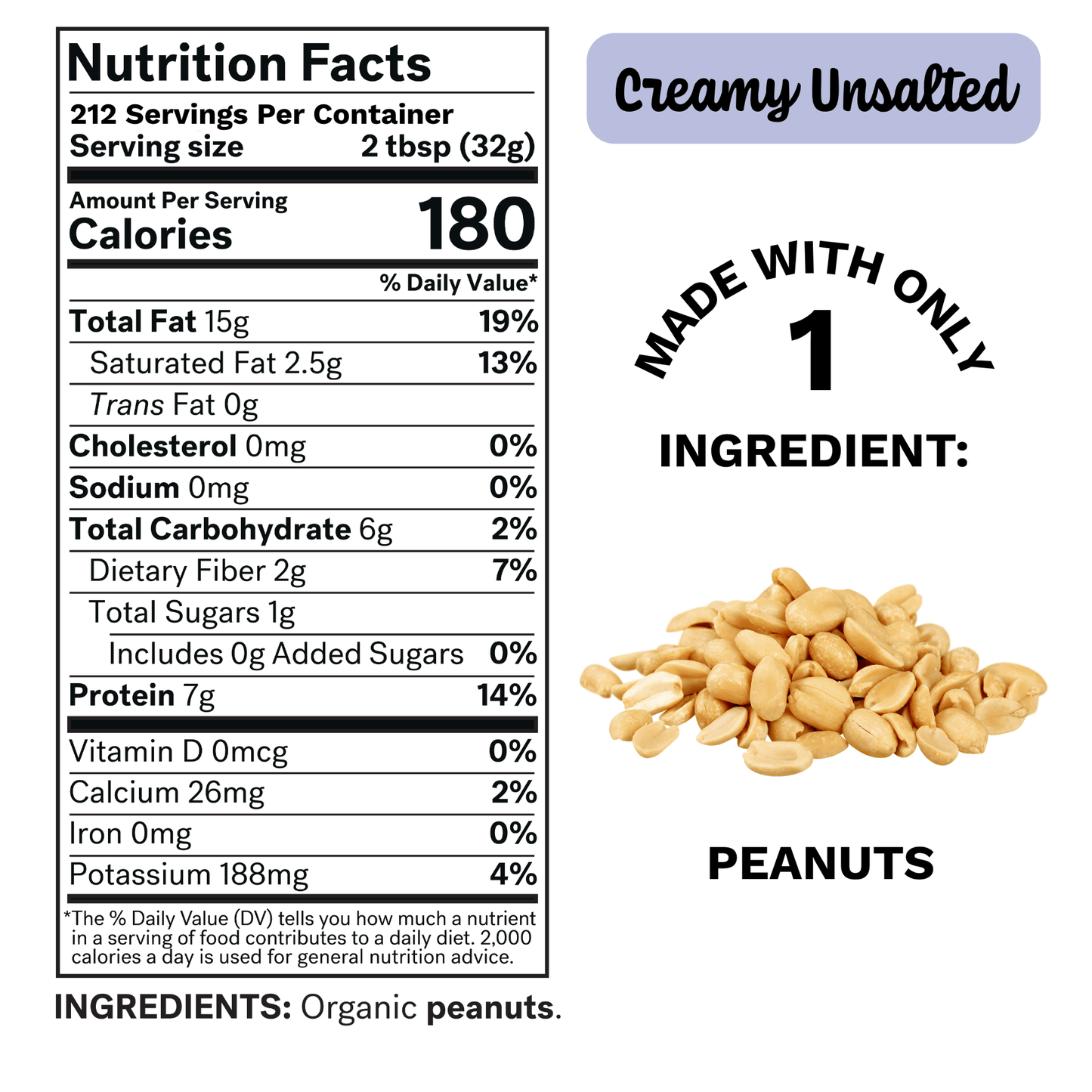 Spread The Love Nutrition Facts Creamy Unsalted Pail