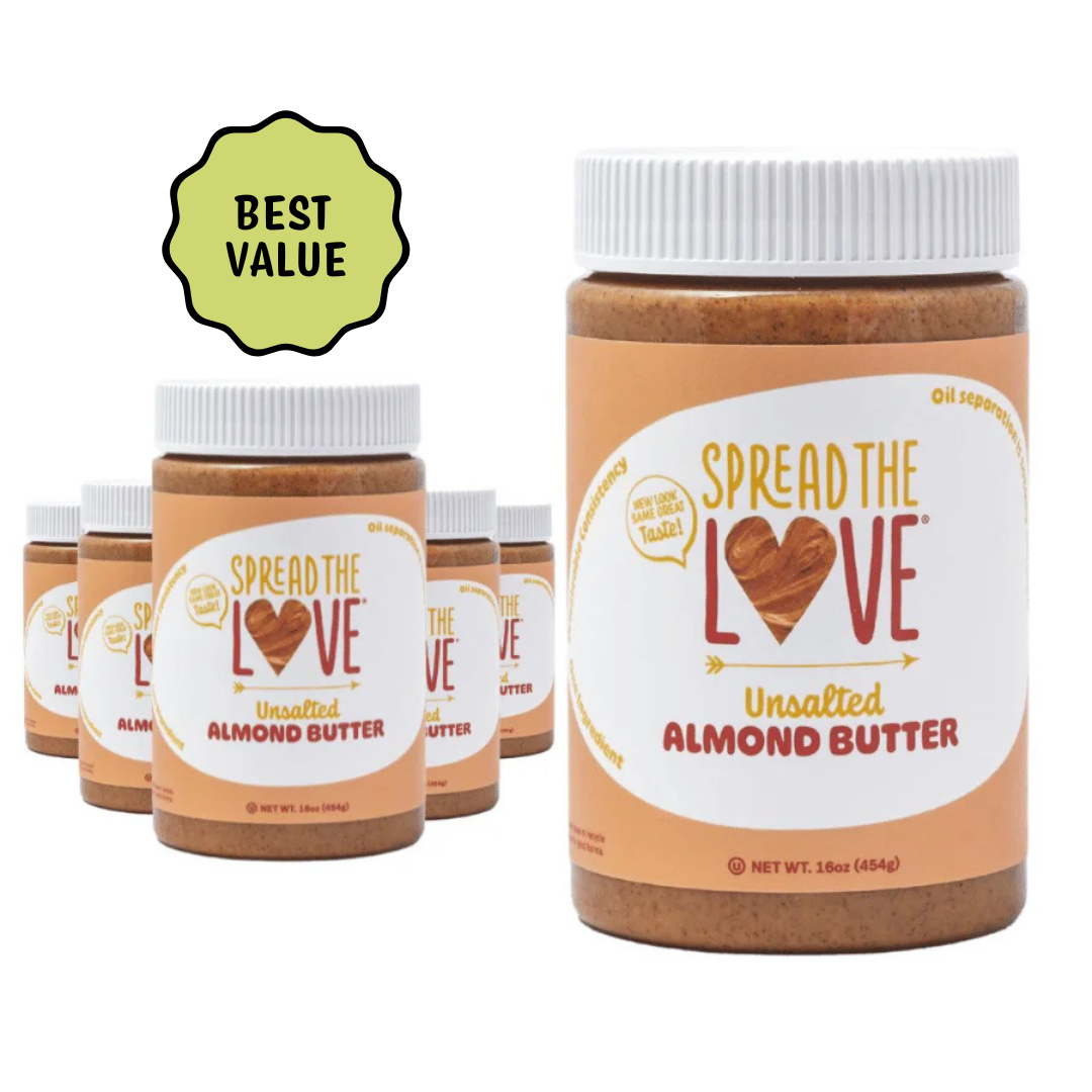 UNSALTED Almond Butter-Nut butters-Spread The Love-6-pack-Spread The Love Foods