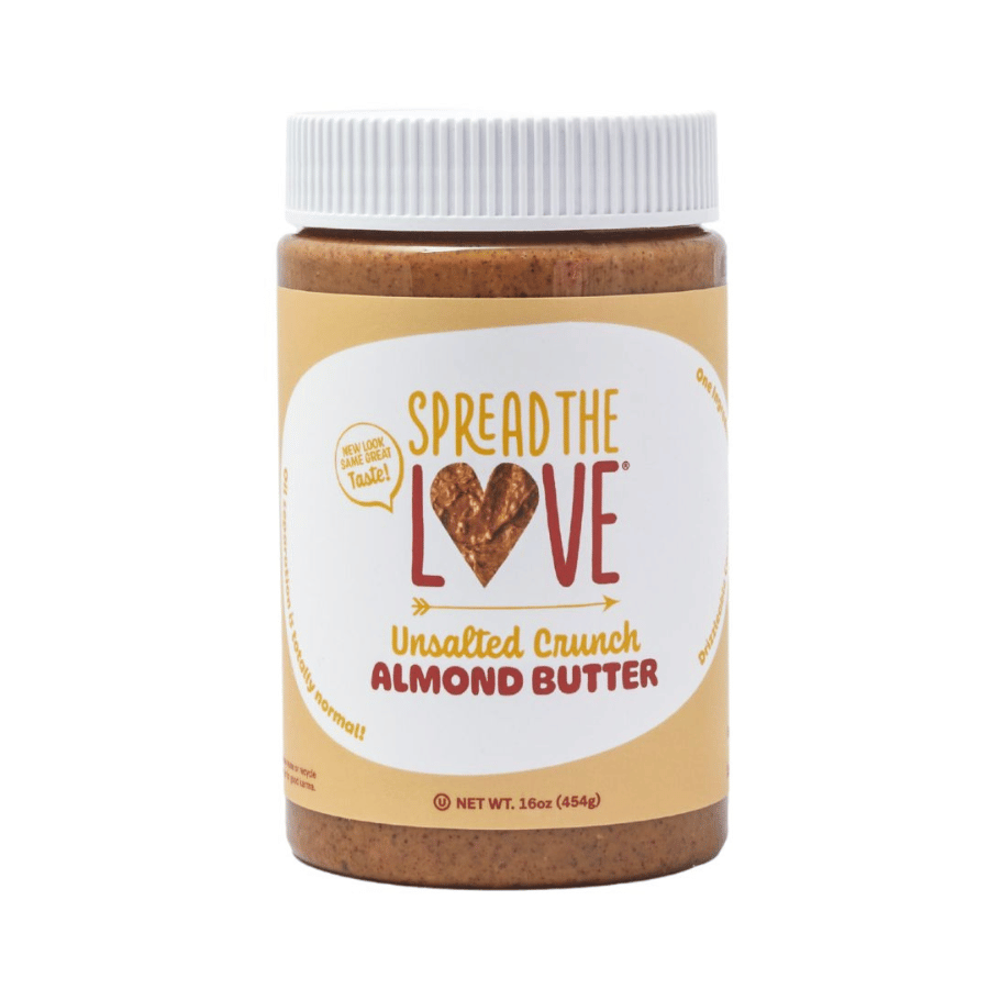 Spread The Love Unsalted Crunch Almond Butter Jar 16 oz.