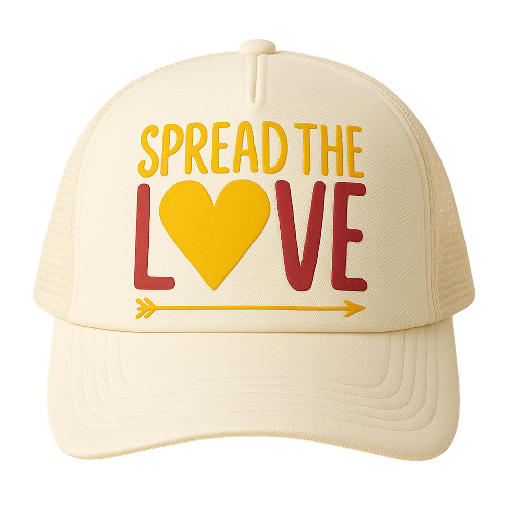 
                  
                    Load image into Gallery viewer, Spread The Love® Puff Print Trucker Hat-Spread The Love Foods-Spread The Love Foods
                  
                