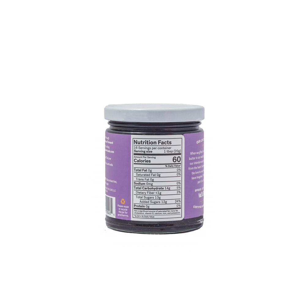 Spread The Love Marionberry Artisan Jam Nutrition Facts