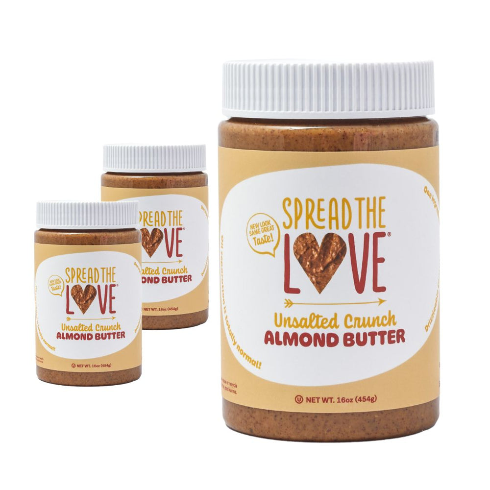 Spread The Love Unsalted Crunch Almond Butter 3-Pack 